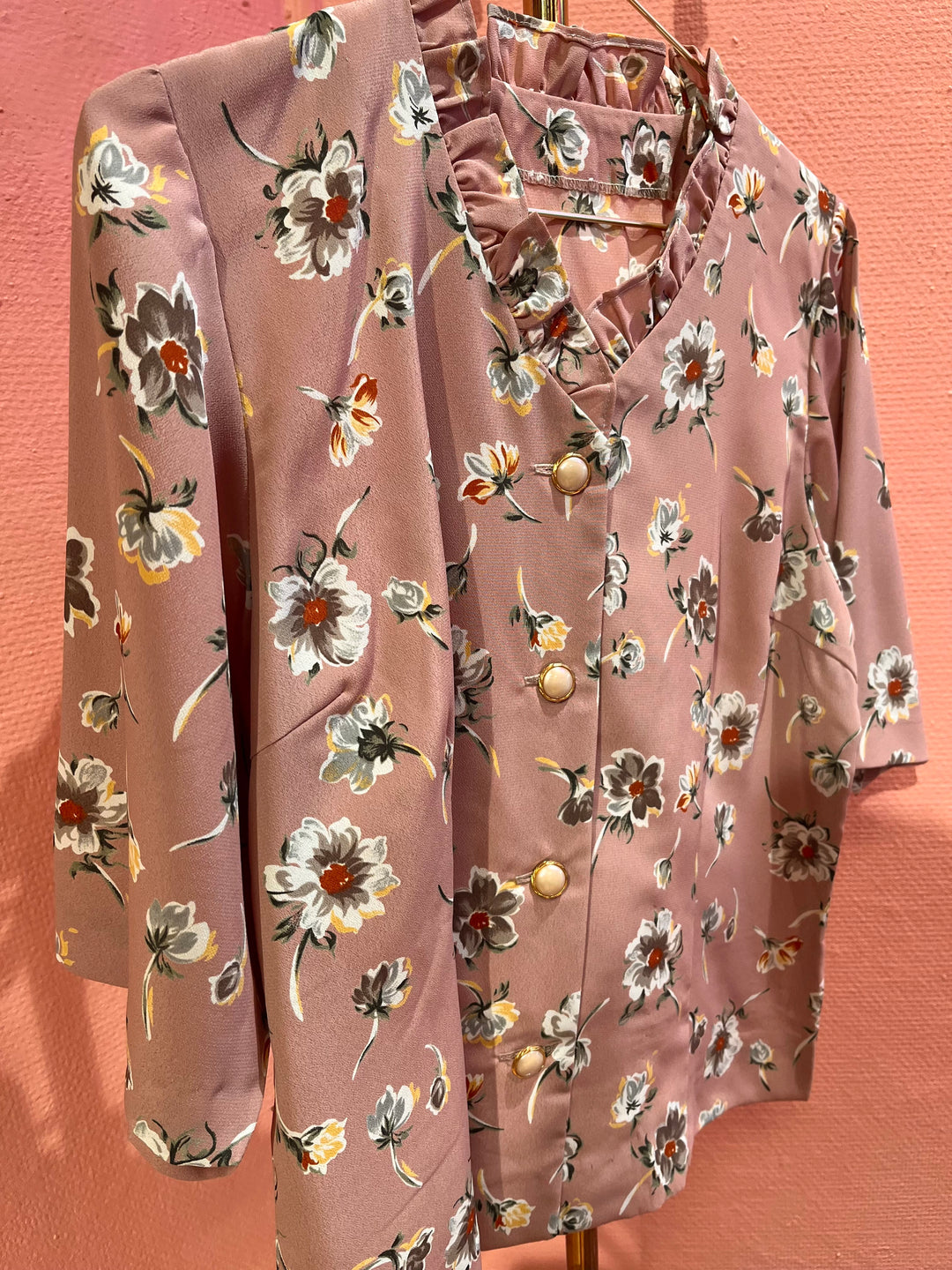 Vintage Vintage bluser M Vintagebluse - 393 Blomsterdis str M