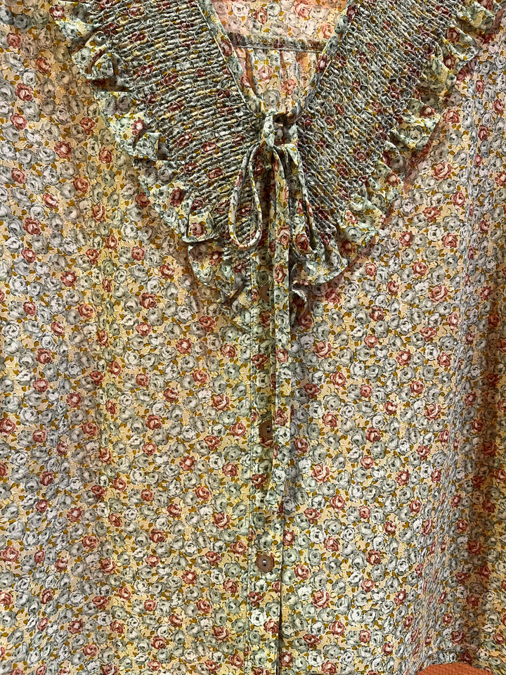 Vintage Vintage bluser M Vintagebluse - 394 Sommergress str M