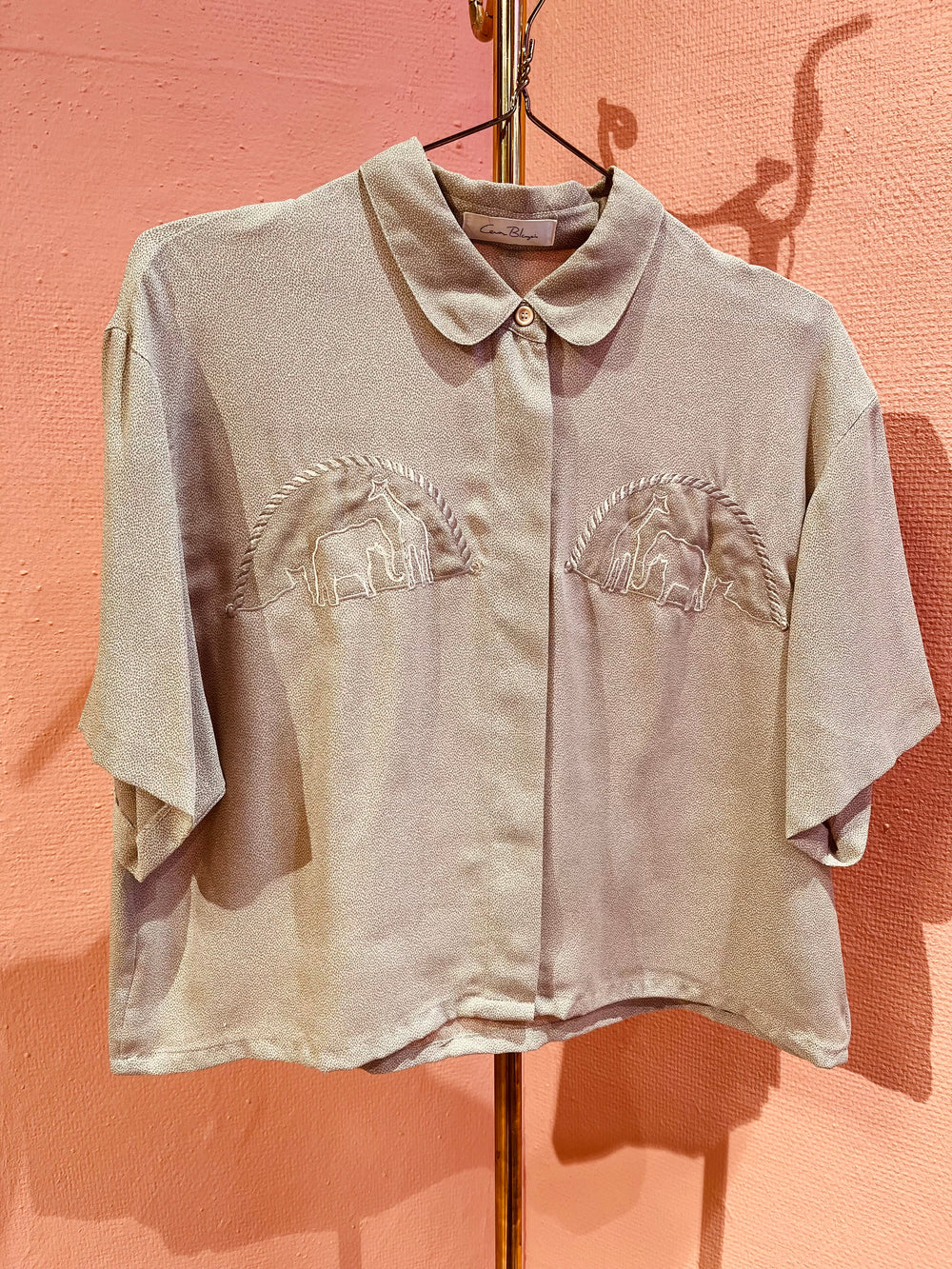 Vintage Vintage bluser L Vintagebluse - 395 Savanneglimt str L