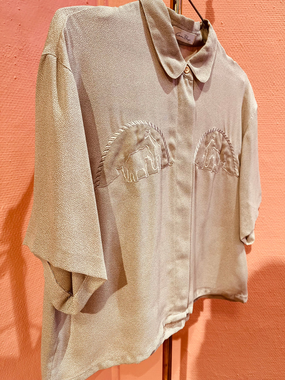 Vintage Vintage bluser L Vintagebluse - 395 Savanneglimt str L