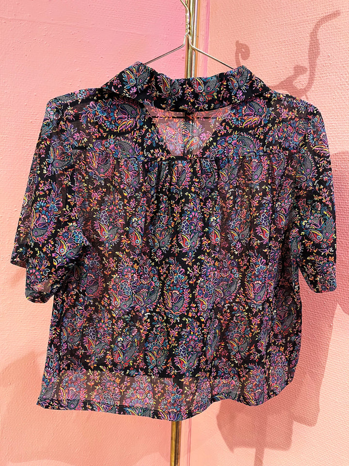 Vintage Vintage bluser S Vintagebluse - 398 Mønsteridyll str S