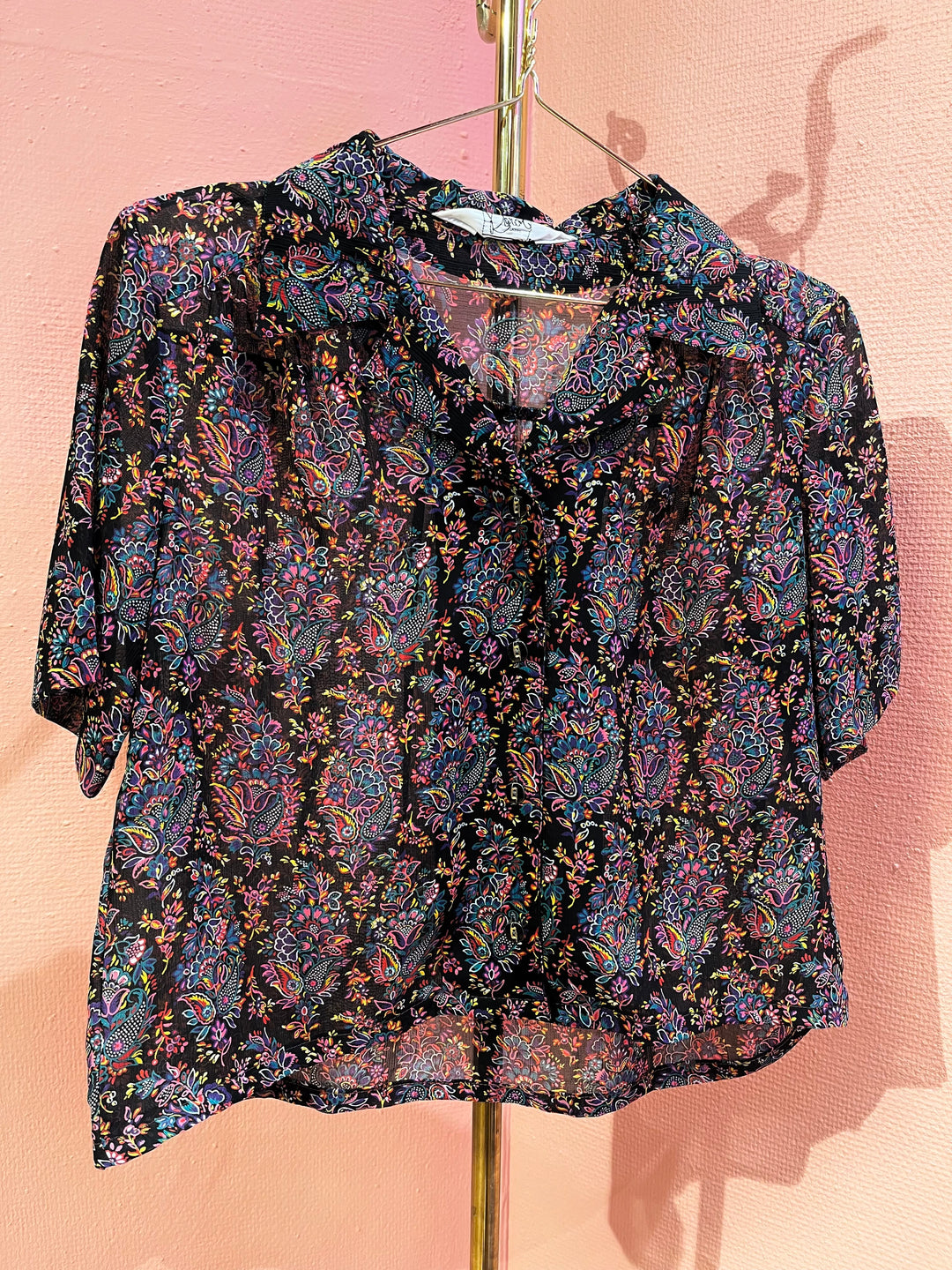 Vintage Vintage bluser S Vintagebluse - 398 Mønsteridyll str S