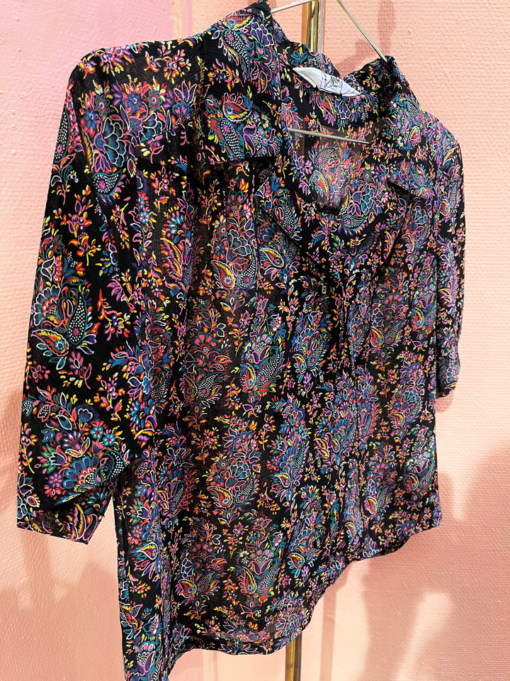 Vintage Vintage bluser S Vintagebluse - 398 Mønsteridyll str S