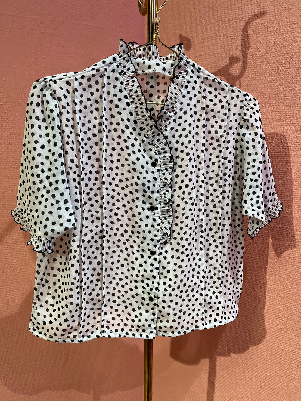 Vintage Vintage bluser S Vintagebluse - 399 Oreo str S