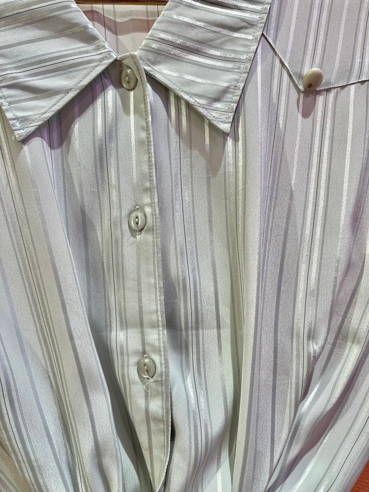 Vintage Vintage bluser M Vintagebluse - 401 Lekre linjer str M