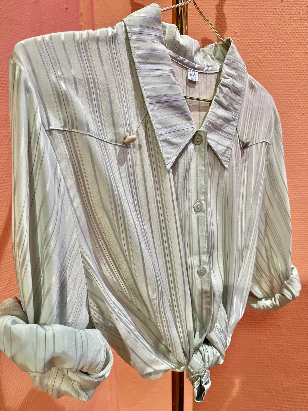 Vintage Vintage bluser M Vintagebluse - 401 Lekre linjer str M