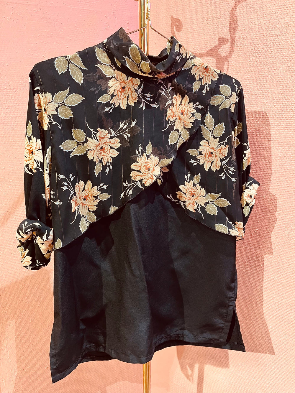 Vintage Vintage bluser M Vintagebluse - 405 Blomsterslør str M