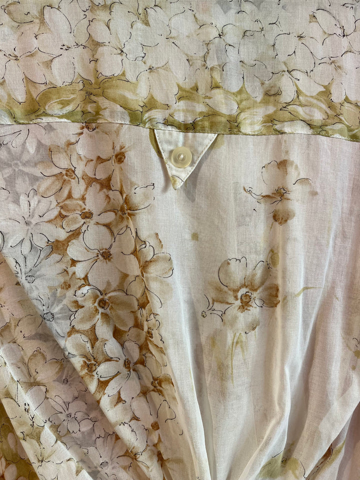 Vintage Vintage bluser M Vintagebluse - 413 Blomsteryr str M