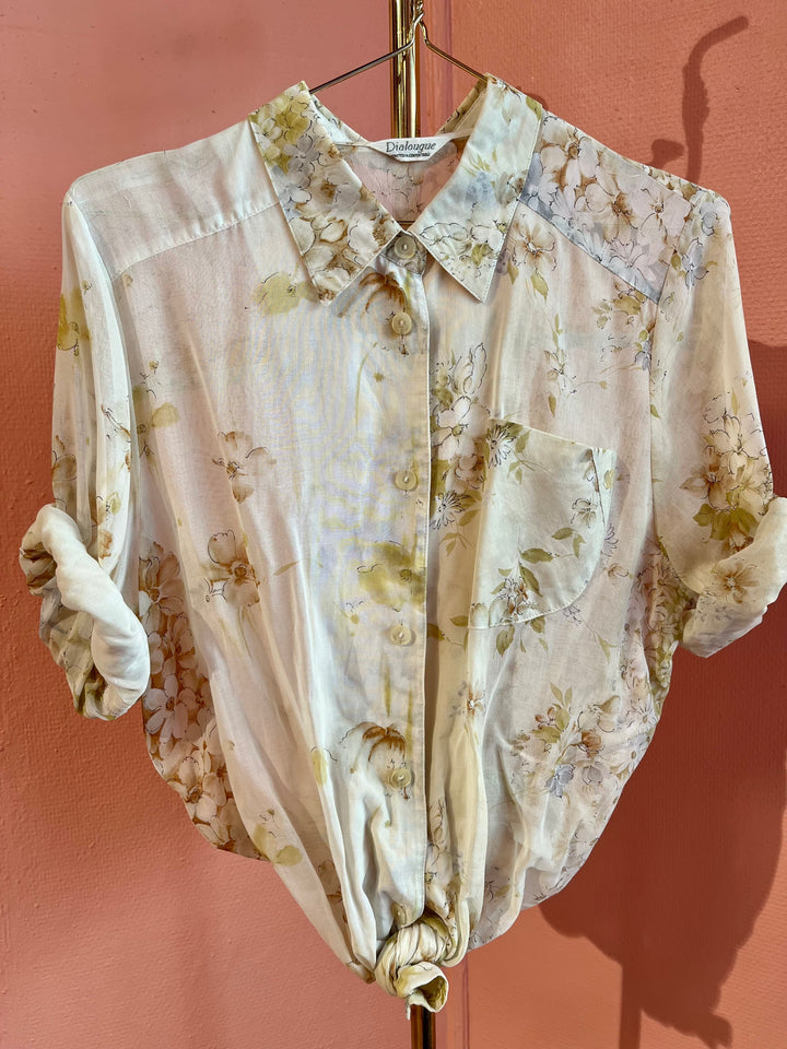 Vintage Vintage bluser M Vintagebluse - 413 Blomsteryr str M