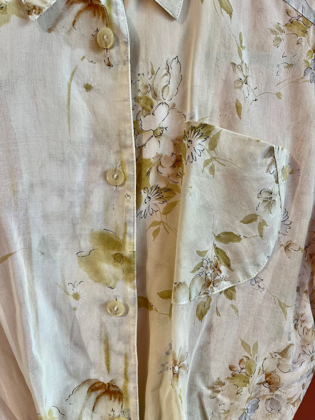 Vintage Vintage bluser M Vintagebluse - 413 Blomsteryr str M