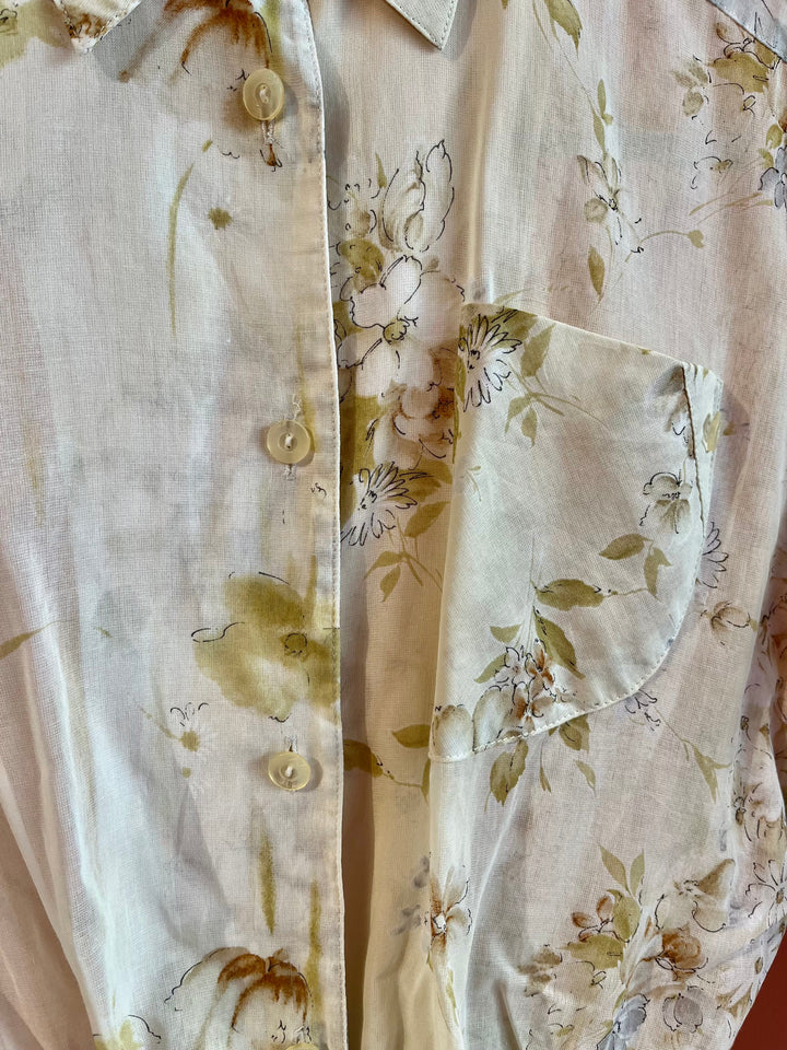Vintage Vintage bluser M Vintagebluse - 413 Blomsteryr str M