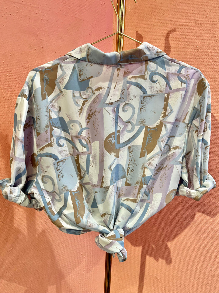 Vintage Vintage bluser L Vintagebluse - 422 Icecream str L