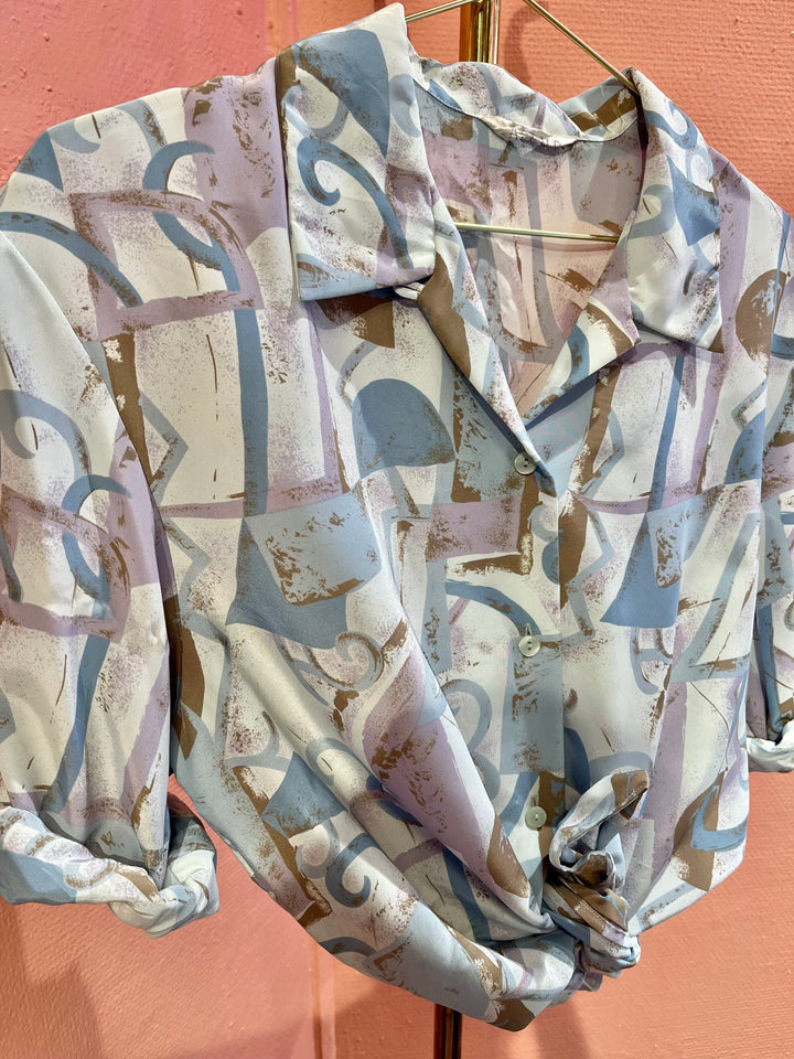Vintage Vintage bluser L Vintagebluse - 422 Icecream str L