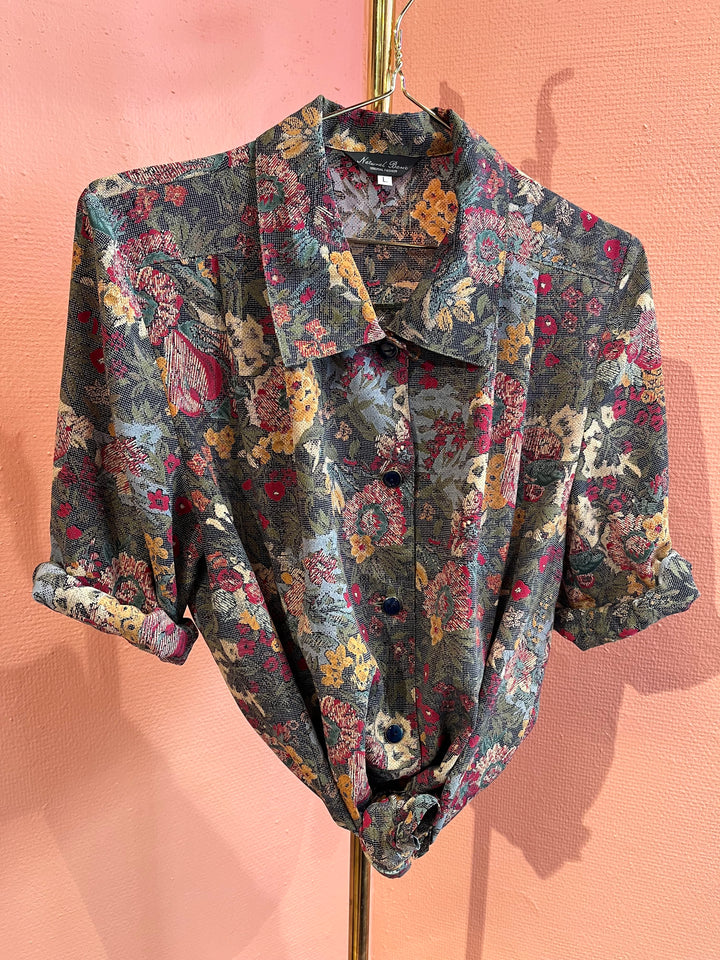 Vintage Vintage bluser L Vintagebluse - 423 Landskap str L