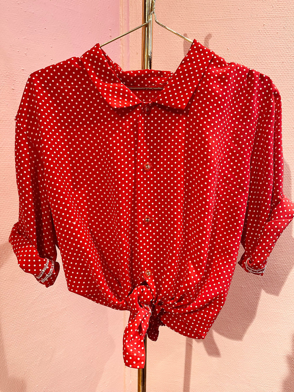 Vintage Vintage bluser XL Vintagebluse - 433 Prikkus str XL