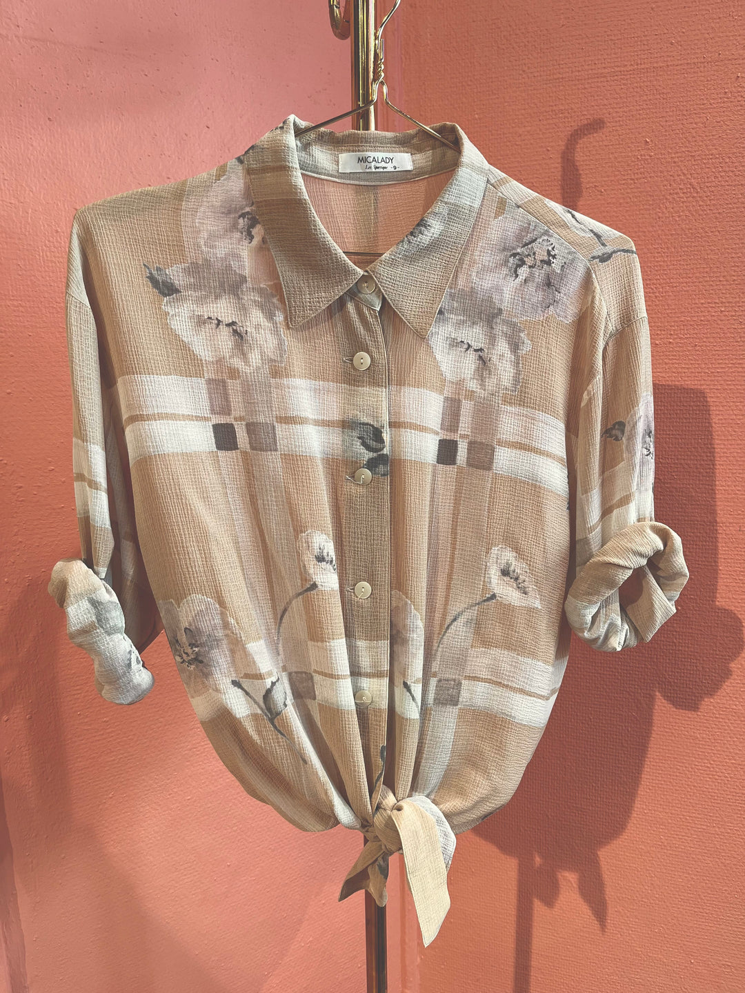 Vintage Vintage bluser M Vintagebluse - 447 Ørkenroser str M