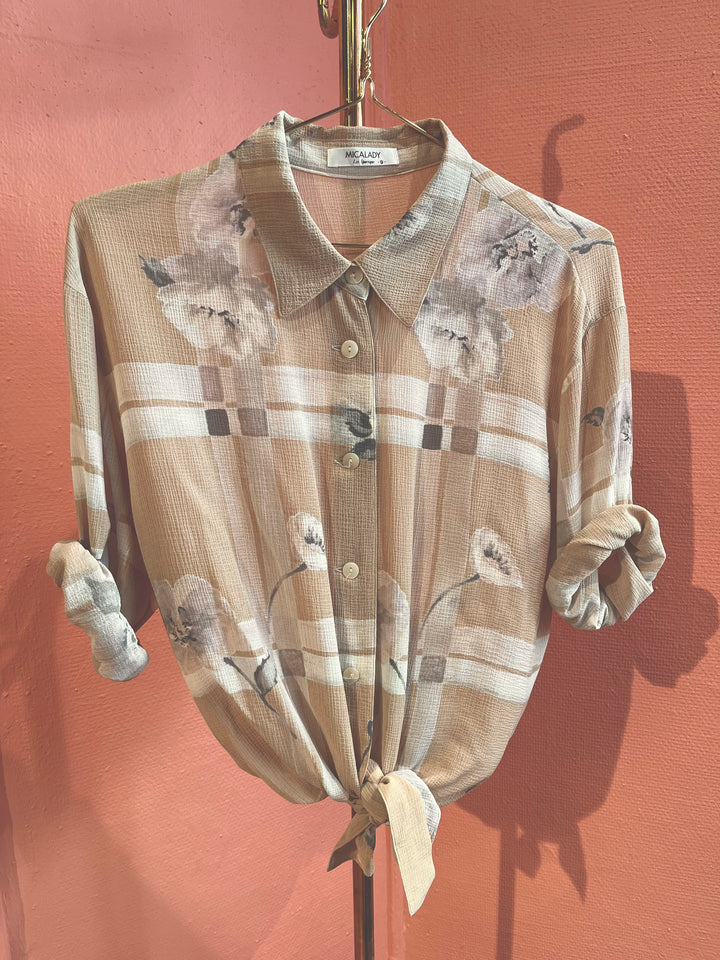 Vintage Vintage bluser M Vintagebluse - 447 Ørkenroser str M