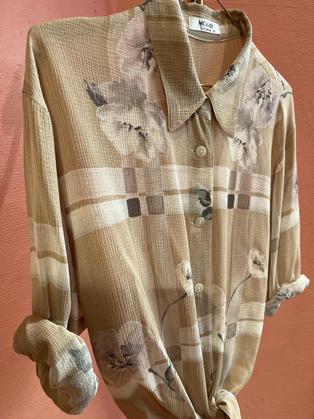 Vintage Vintage bluser M Vintagebluse - 447 Ørkenroser str M