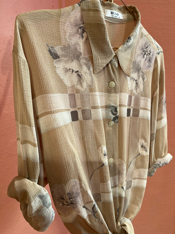 Vintage Vintage bluser M Vintagebluse - 447 Ørkenroser str M