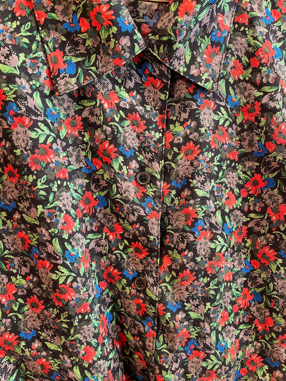 Vintage Vintage bluser L Vintagebluse - 448 Blomsterblikk str L