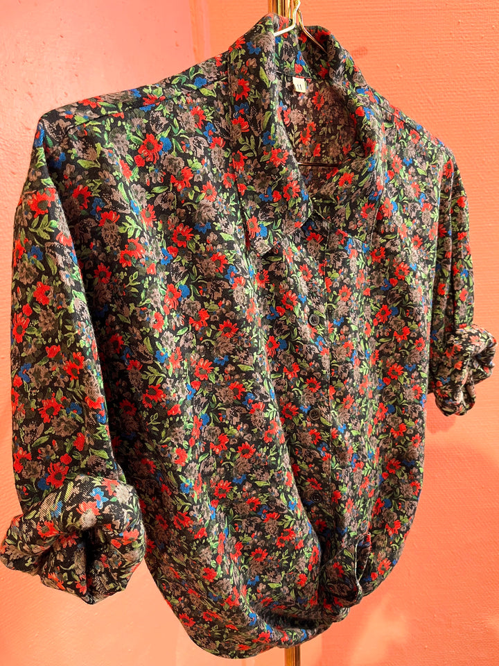 Vintage Vintage bluser L Vintagebluse - 448 Blomsterblikk str L