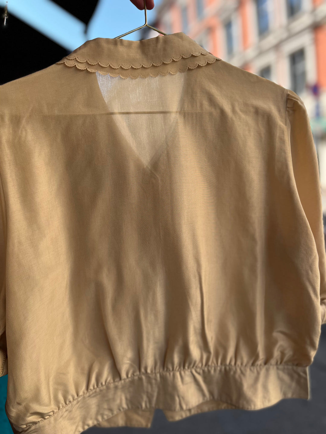 Vintage Vintage bluser S Vintagebluse - 456 Flettedrøm str S