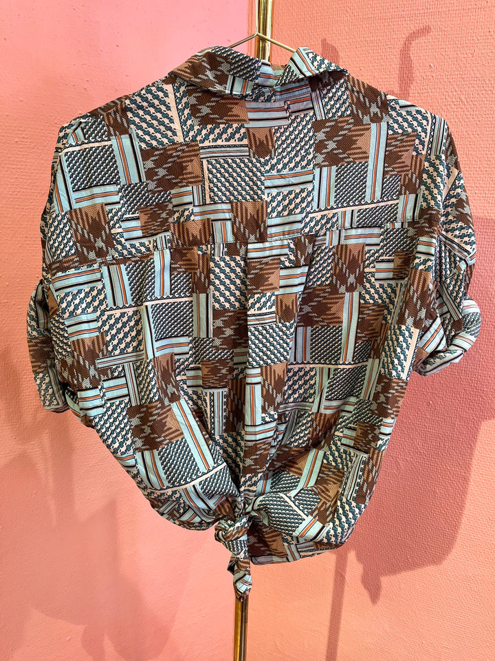 Vintage Vintage bluser 2XL Vintagebluse - 464 Up & Down str 2XL