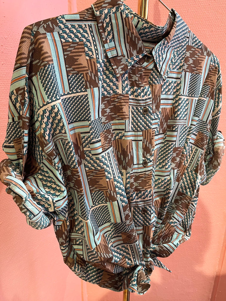 Vintage Vintage bluser 2XL Vintagebluse - 464 Up & Down str 2XL