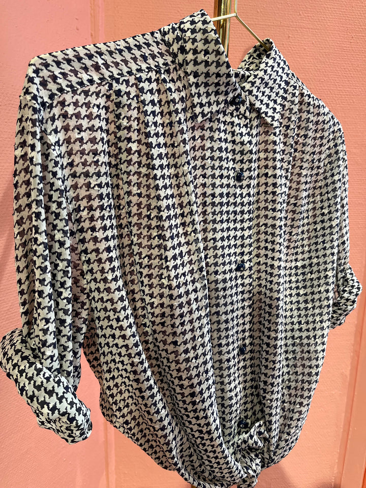 Vintage Vintage bluser L Vintagebluse - 467 Doggy str L