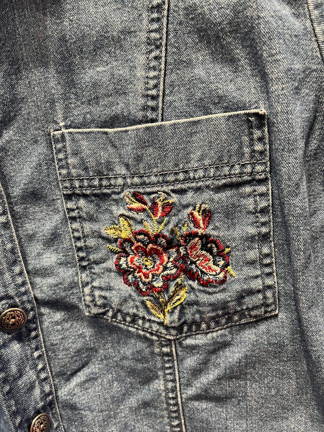 Vintage Vintage bluser S Vintagebluse - 468 Denimdrøm str S