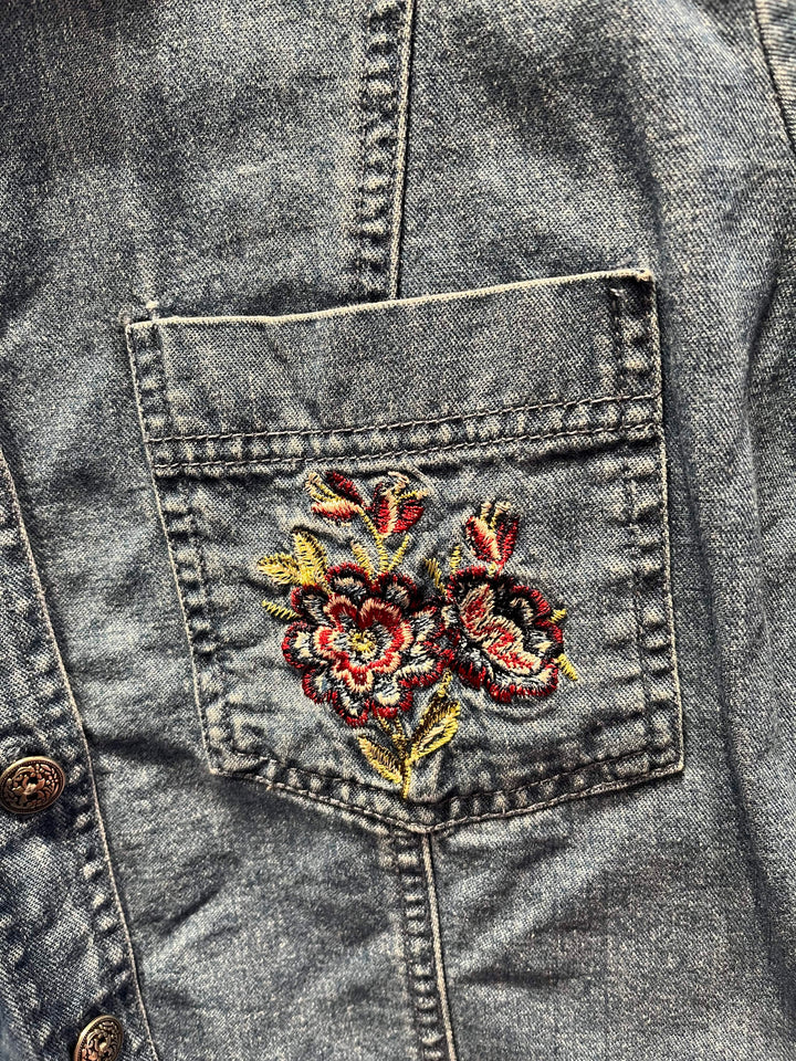 Vintage Vintage bluser S Vintagebluse - 468 Denimdrøm str S