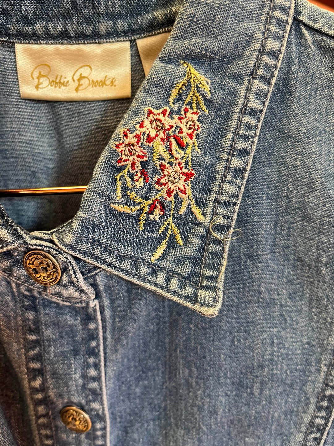 Vintage Vintage bluser S Vintagebluse - 468 Denimdrøm str S