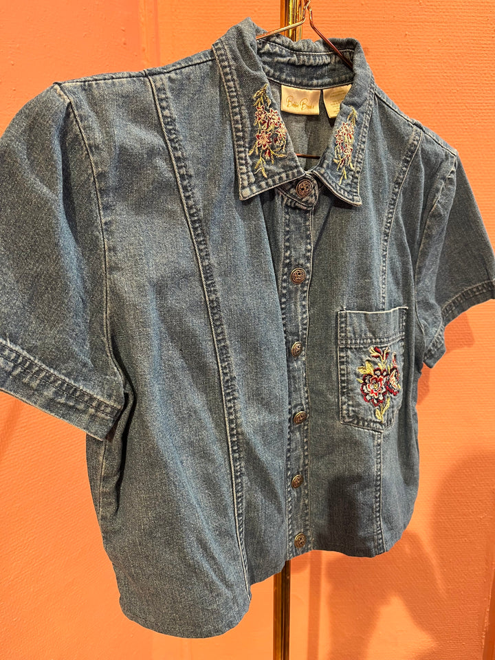 Vintage Vintage bluser S Vintagebluse - 468 Denimdrøm str S