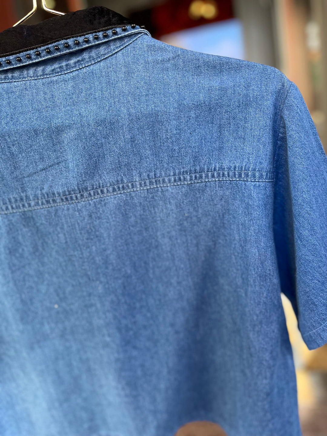 Vintage Vintage bluser M Vintagebluse - 470 Svart fløyel str M