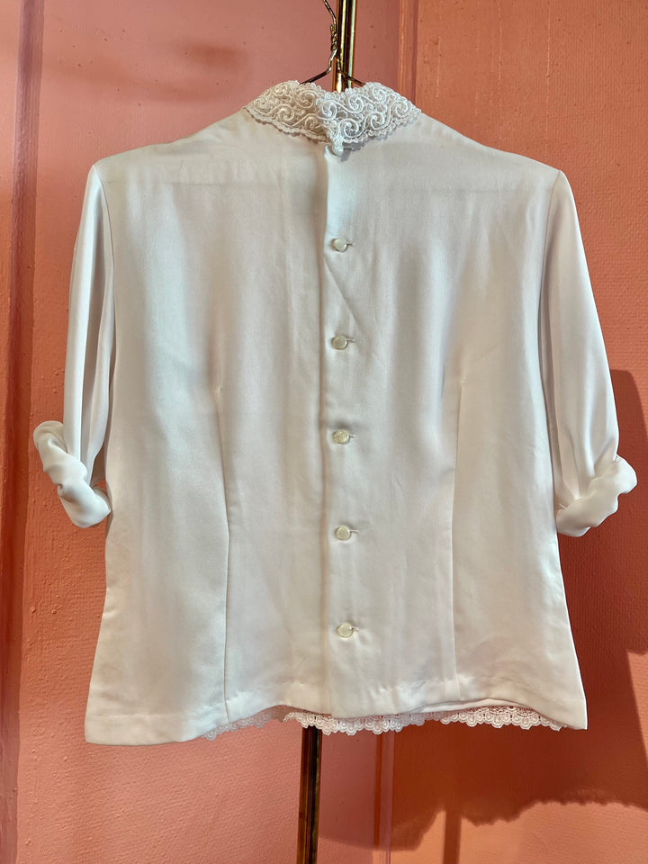 Vintage Vintage bluser S Vintagebluse - 477 Lacecandy str S
