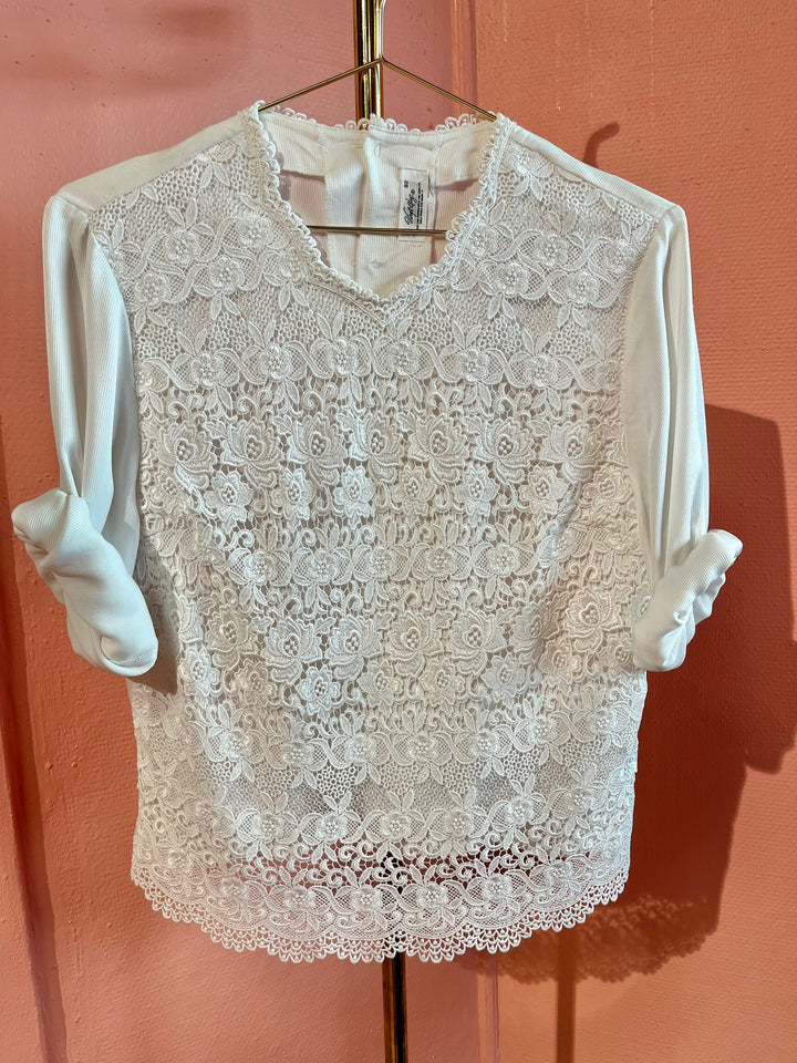 Vintage Vintage bluser S Vintagebluse - 477 Lacecandy str S