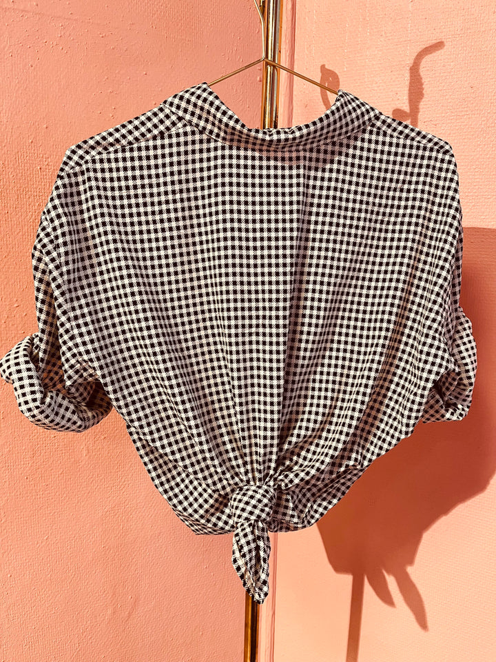 Vintage Vintage bluser L Vintagebluse - 478 Ruter Hjerte str L