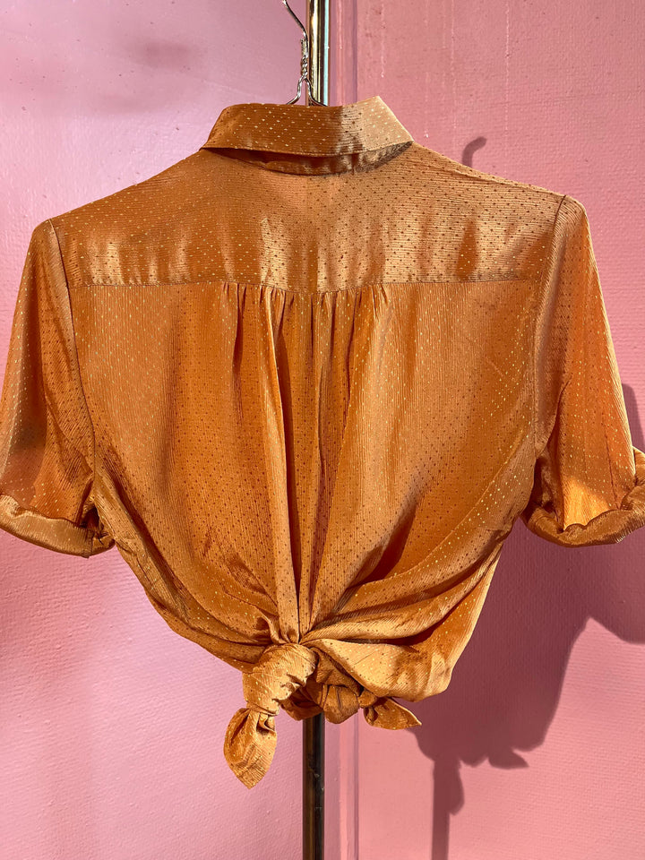 Vintage Vintage bluser S Vintagebluse - 479 Gullsol str S