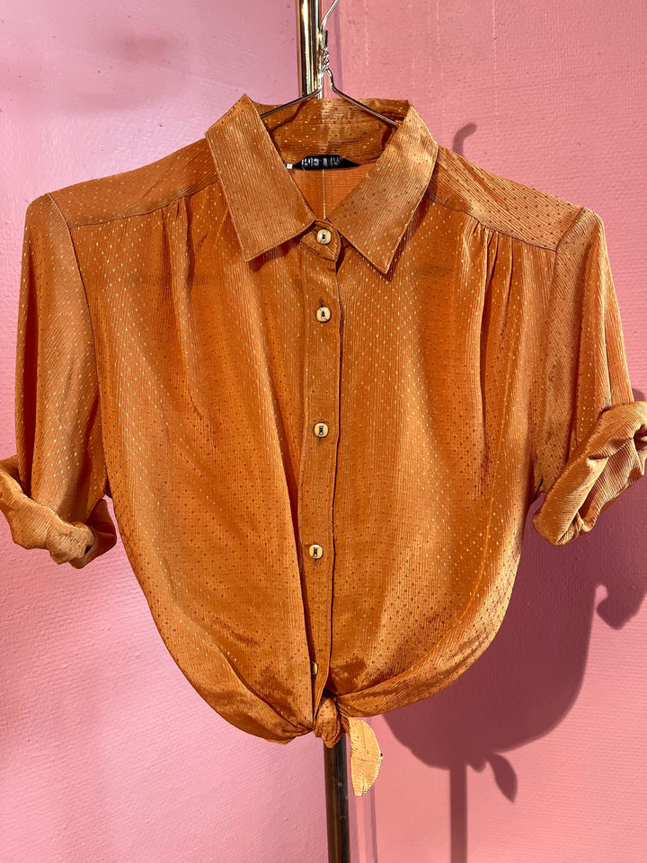 Vintage Vintage bluser S Vintagebluse - 479 Gullsol str S