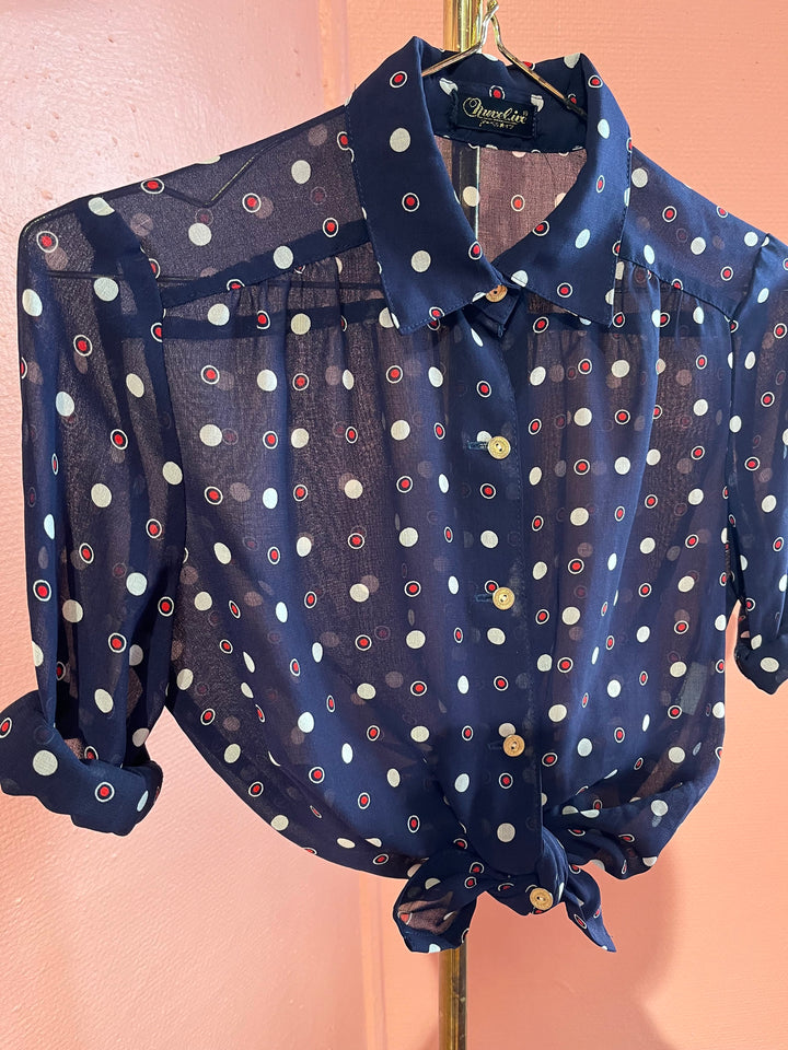 Vintage Vintage bluser XS Vintagebluse - 482 Såpebobler str XS