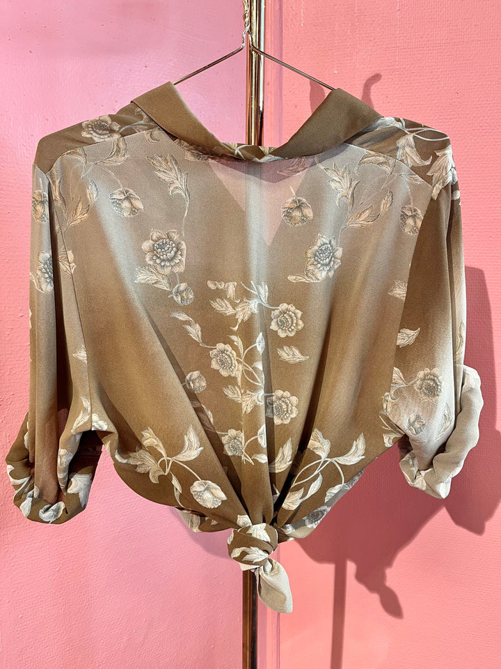 Vintage Vintage bluser M Vintagebluse - 485 Strandblomster str M