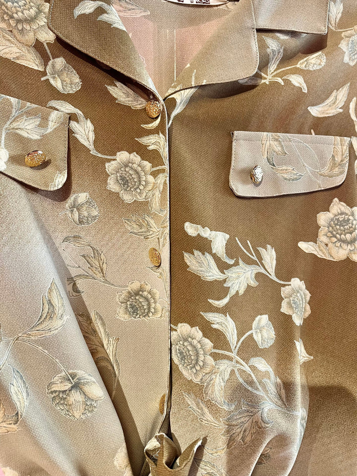 Vintage Vintage bluser M Vintagebluse - 485 Strandblomster str M