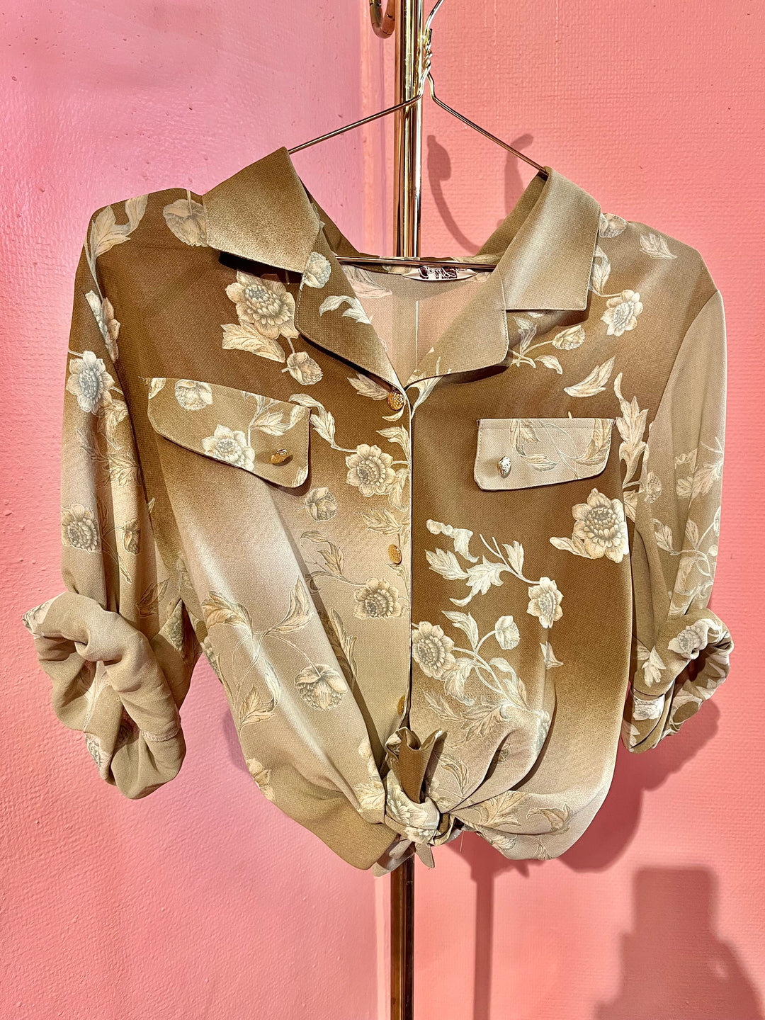 Vintage Vintage bluser M Vintagebluse - 485 Strandblomster str M