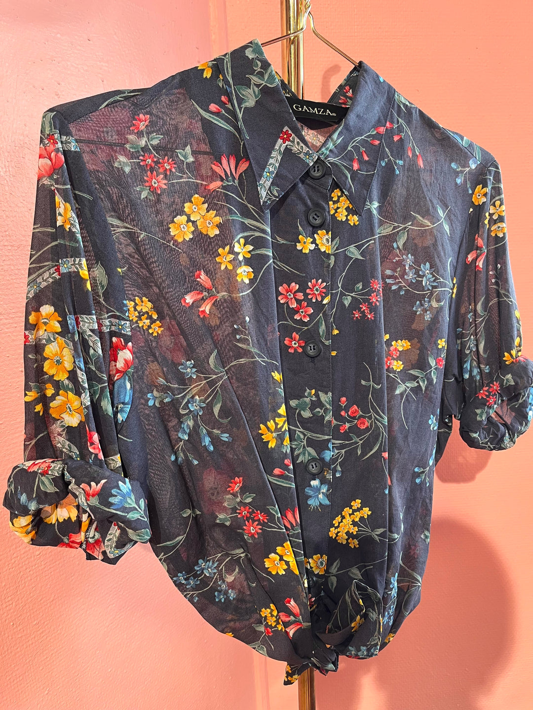 Vintage Vintage bluser S Vintagebluse - 486 Blomsterklokker str S