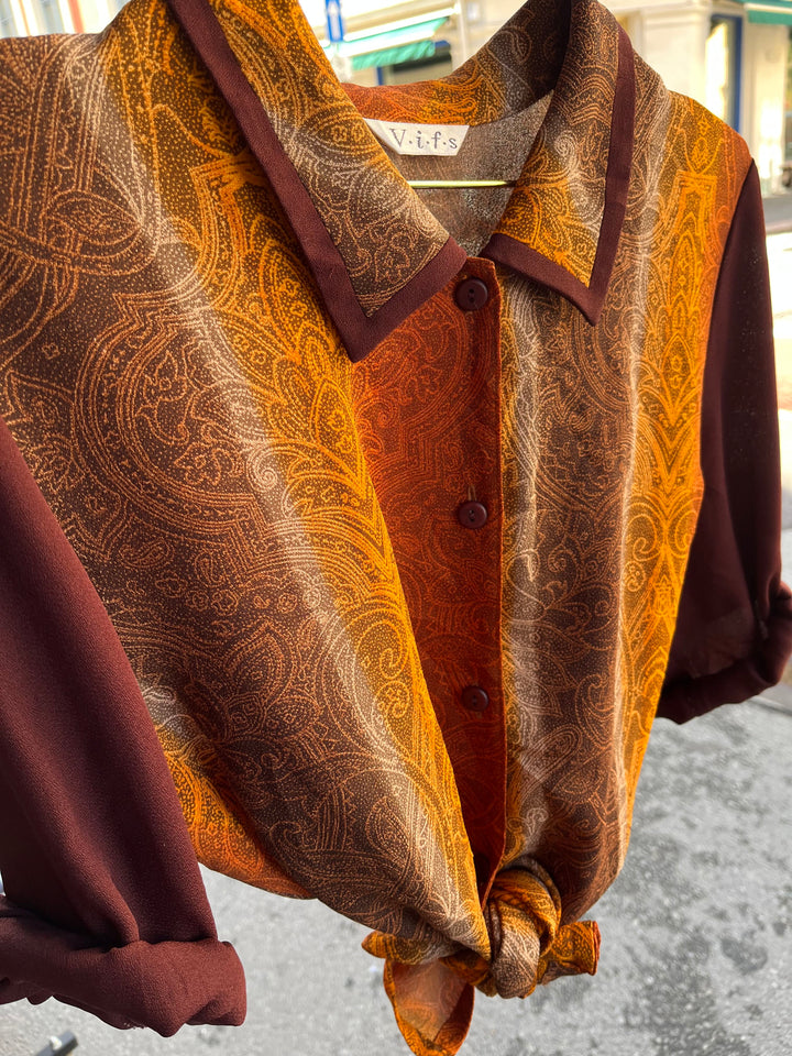 Vintage Vintage bluser M Vintagebluse - 489 Flammehav str M