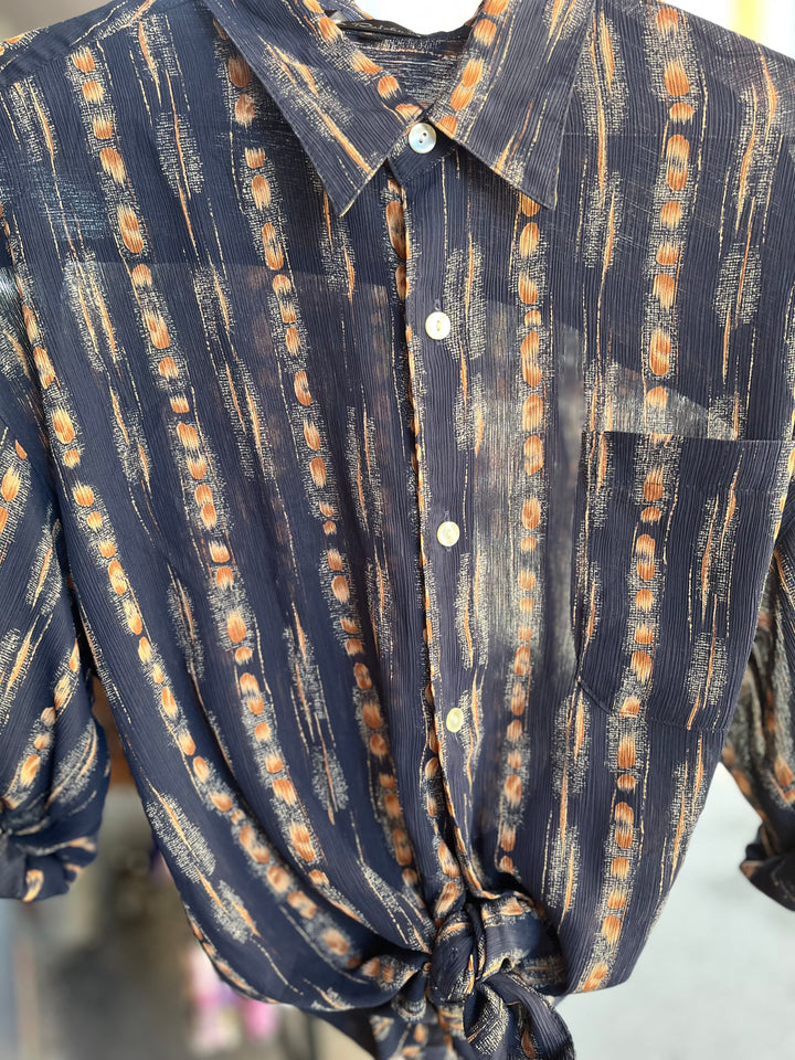 Vintage Vintage bluser L Vintagebluse - 491 Karamell str L