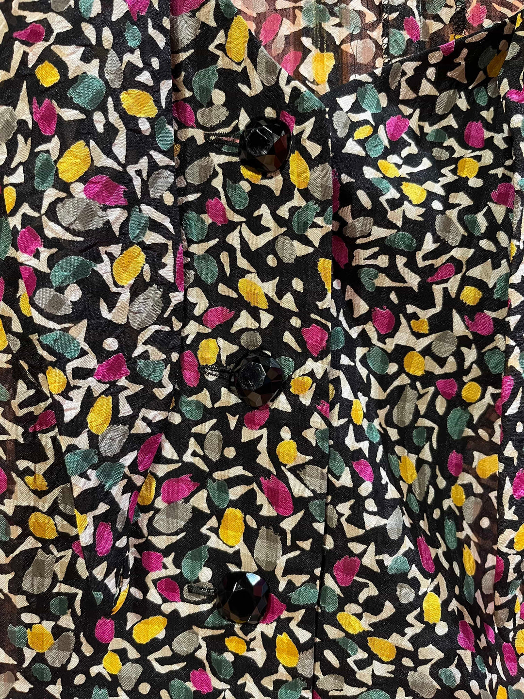 Vintage Vintage bluser M Vintagebluse - 505 Picasso Konfetti str M