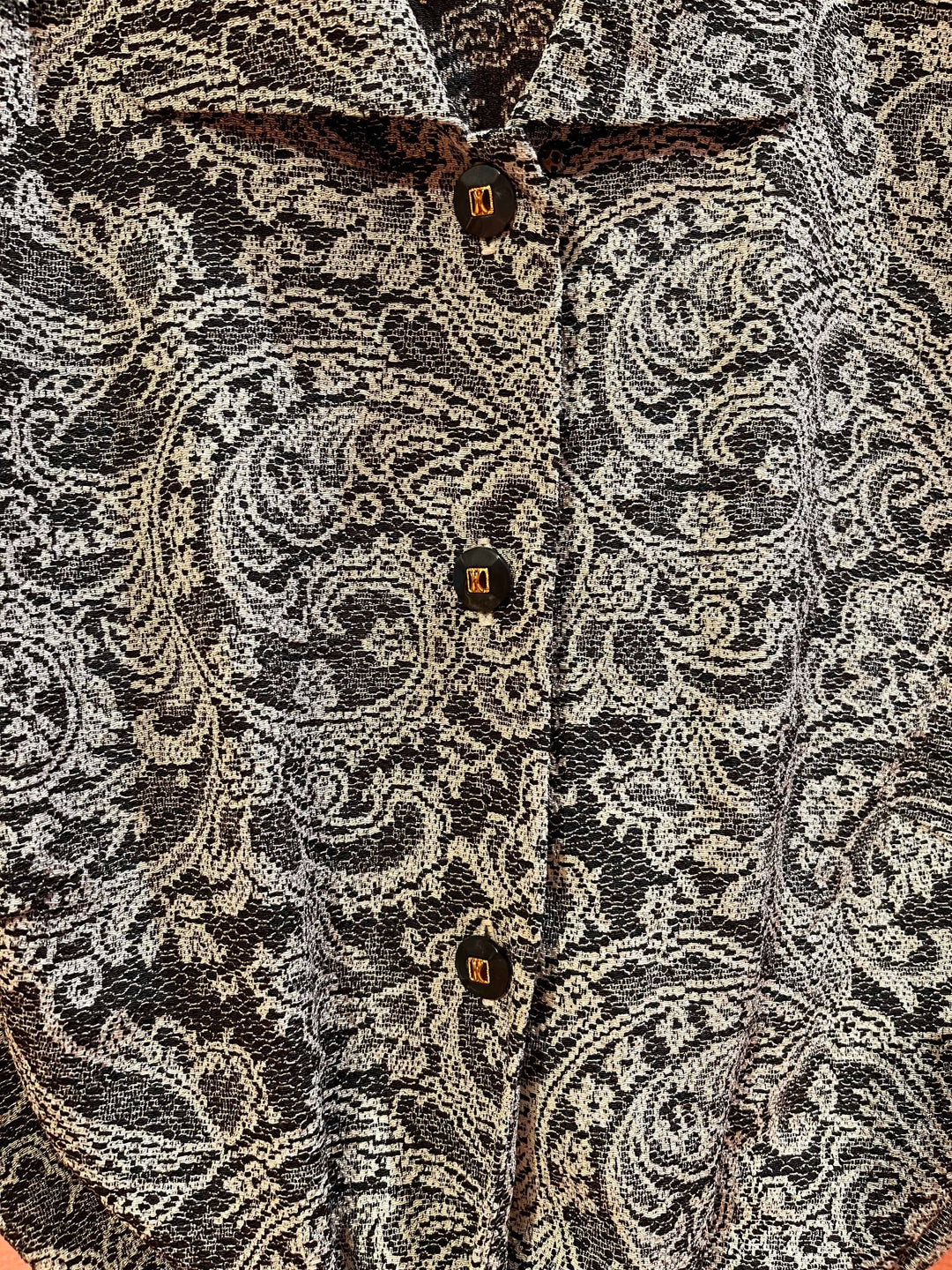 Vintage Vintage bluser S Vintagebluse - 506 Realistisk blondeprint str S