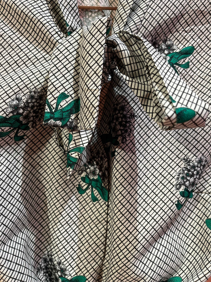 Vintage Vintage bluser S Vintagebluse - 509 Grønn bukett str S