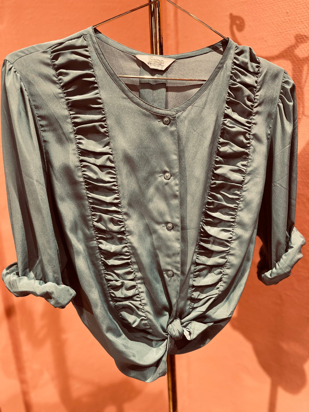 Vintage Vintage bluser M Vintagebluse -  75 Sjøsmaragd, str M